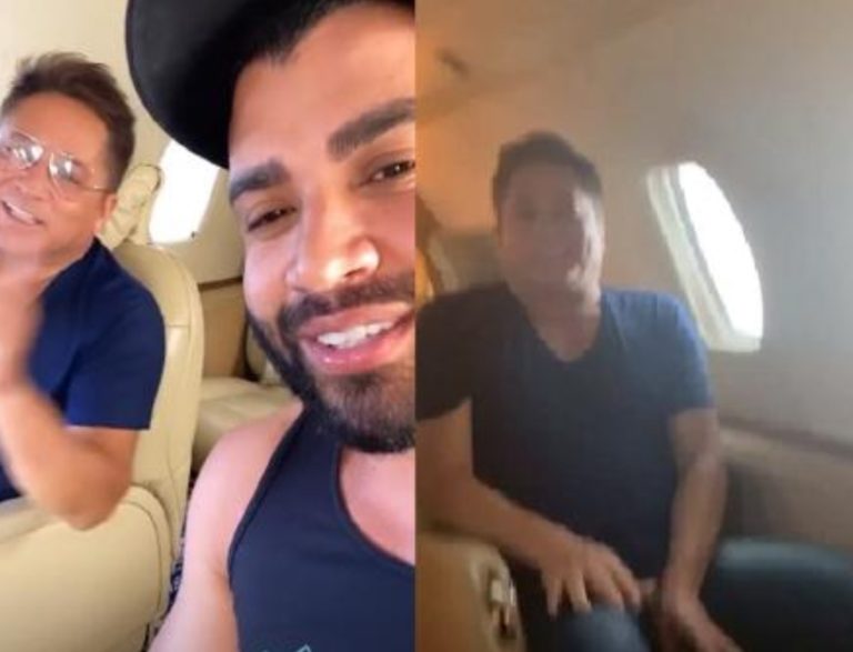 Gusttavo Lima e Leonardo passam apuros durante voo