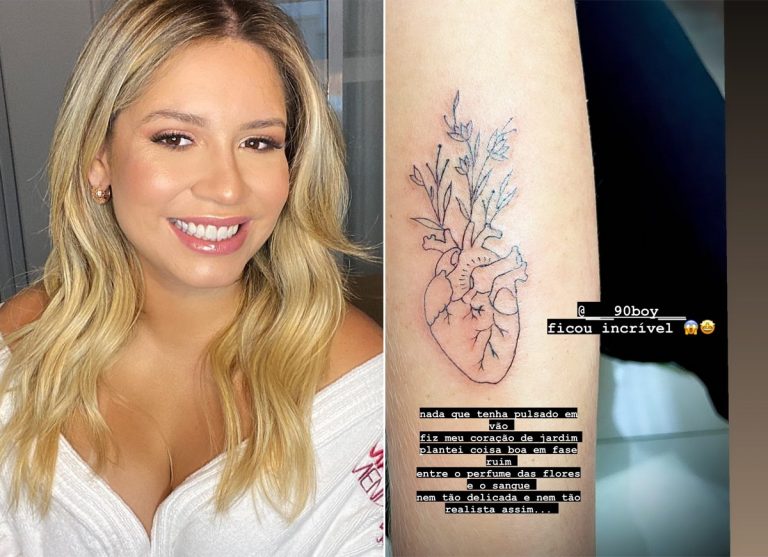 Marília Mendonça compartilha nova tatuagem com os fãs nas redes sociais