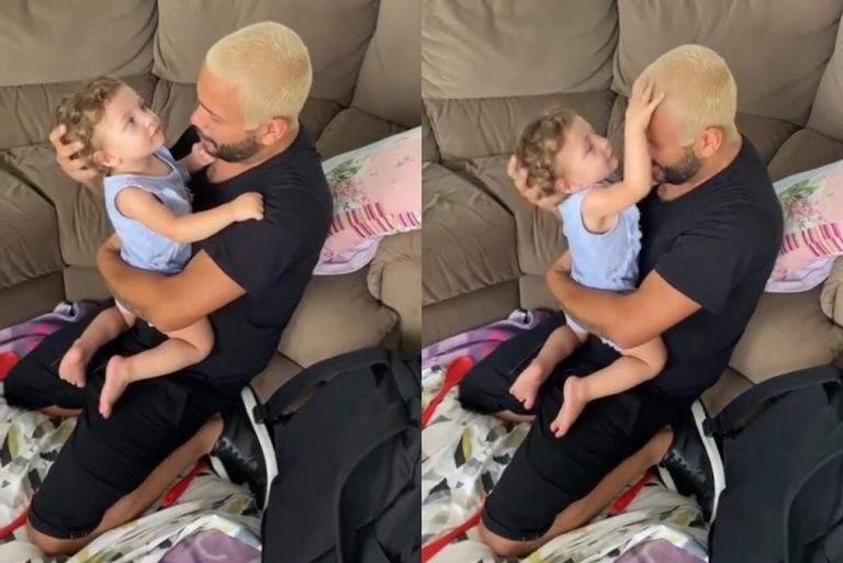 Eliminado do BBB, Projota chora ao rever a filha Marieva