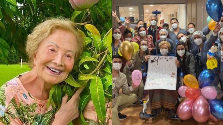 Glória Menezes recebe homenagem após ter alta médica