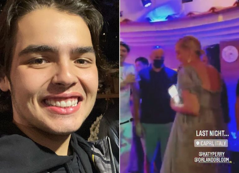 Filho do apresentador Faustão registra noitada de Katy Perry na Itália