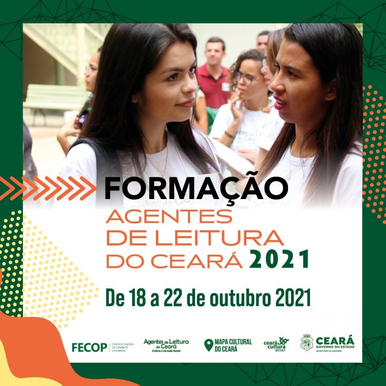 Agentes de Leitura do Ceará 2021: Secult CE promove formação para jovens de 18 a 22/10