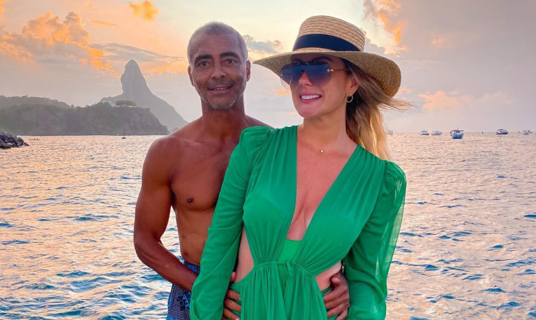 Romário e Marcelle Ceolin celebram um mês de namoro