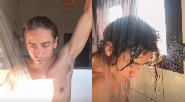 Jesuíta Barbosa sensualiza durante banho e provoca fãs