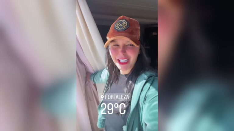 Maraísa passa calor em hotel de Fortaleza