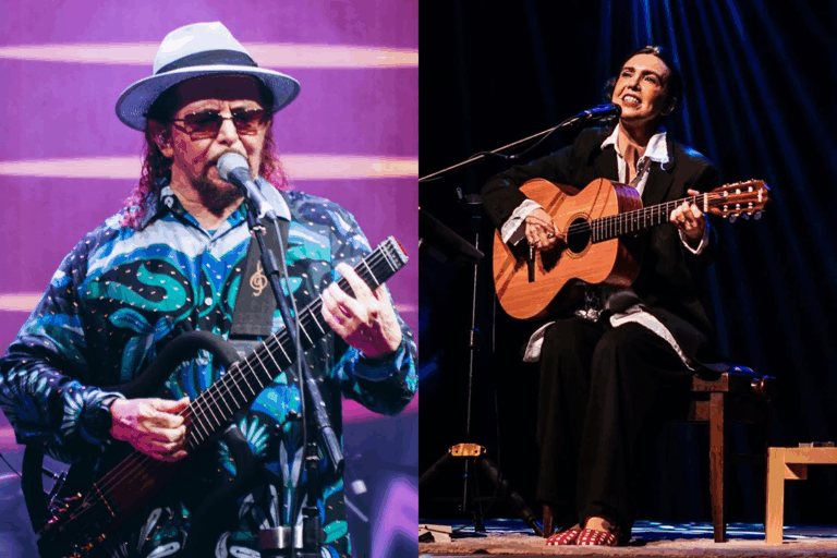 Geraldo Azevedo e Adriana Calcanhotto se apresentam no Festival Palco Brasil em Fortaleza