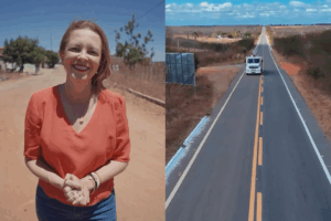 Prefeita de Crateús, Janaína Farias, anuncia construção de 13 km de estrada